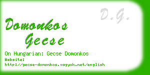 domonkos gecse business card
